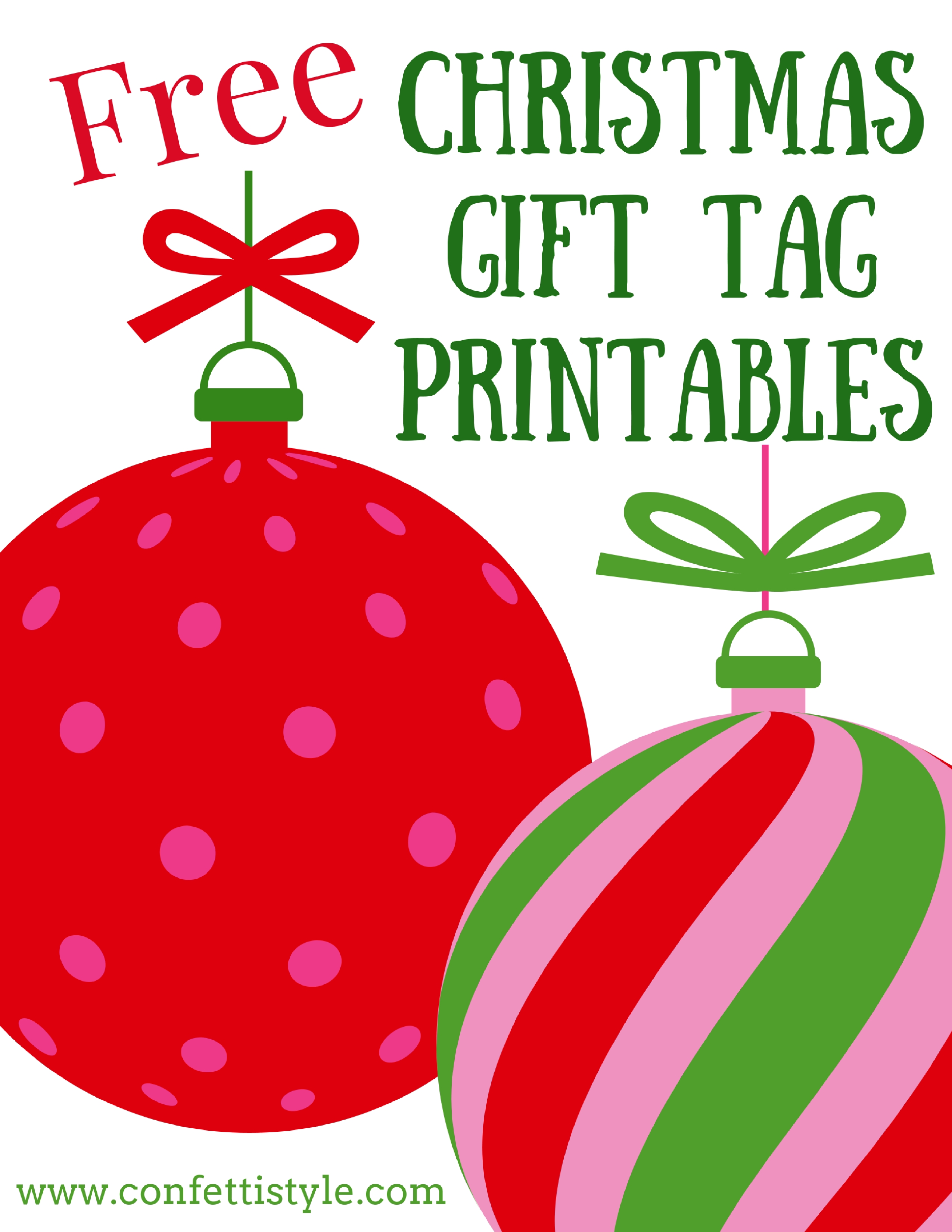 Free Printable Merry Bright Gift Tags ConfettiStyle